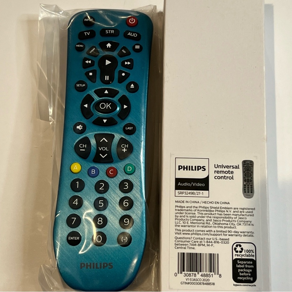 NEW Philips Universal Remote Control for Audio & Video